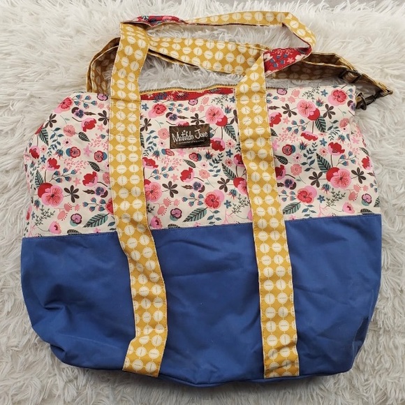 Matilda Jane Handbags - Matilda Jane Women’s Handbag Purse Tote Bag Multicolor Floral Canvas Large
